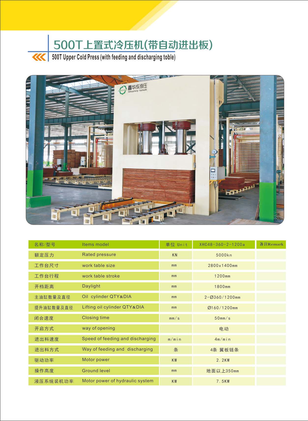 Plywood cold press